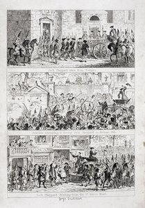 El viaje de Jack desde Newgate hasta Tyburn, ilustración de 