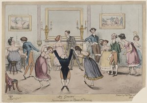 Les Graces, Inconvenientes en el baile de cuadrilla de George Cruikshank