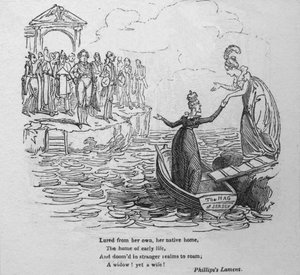 Atraída de su propio, su hogar natal..., c1820 de George Cruikshank