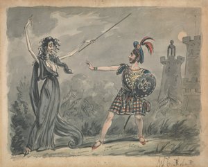 Macbeth y la bruja de George Cruikshank
