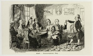Mayo - Día de la Restauración de los grabados en acero de George Cruikshank para The Comic Almanacks: 1835-1853