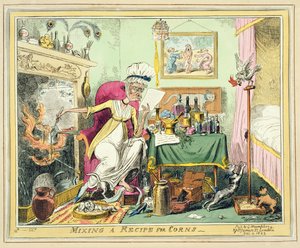 Mezclando una Receta para Callos, publicado por G. Humphrey, Londres, 4 de diciembre de 1822 de George Cruikshank