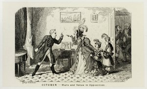 Octubre - Marte y Venus en oposición en los grabados en acero de George Cruikshank para The Comic Almanacks: 1835-1853