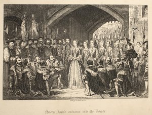 Entrada de la Reina Jane en la Torre, de La Torre de Londres, pub. 1840 de George Cruikshank