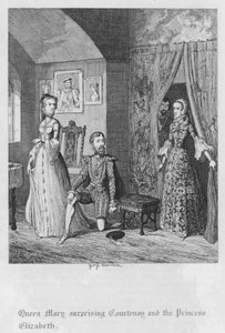 La Reina María sorprendiendo a Courtenay y la Princesa Isabel