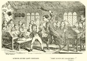 Escuela en el siglo pasado de George Cruikshank