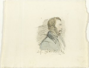Autorretrato de perfil de George Cruikshank