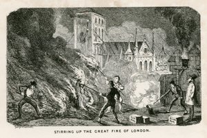 Avivando el Gran Incendio de Londres de George Cruikshank