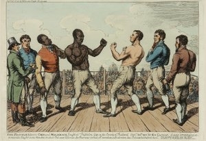 La batalla entre Cribb y Molineaux de George Cruikshank