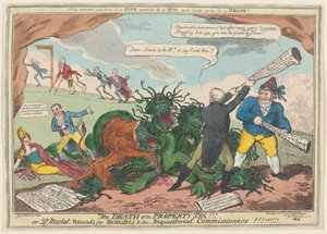 La muerte del impuesto sobre la propiedad!!! de George Cruikshank