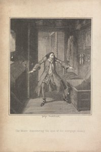 El Avaro descubriendo la pérdida del dinero de la hipoteca de George Cruikshank