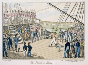El Punto de Honor, publicado en 1825 de George Cruikshank