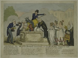 La bomba del regente, 1816 de George Cruikshank