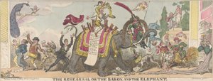 El Ensayo o el Barón y el Elefante de George Cruikshank