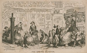 El Trimestre de Primavera; caricatura de George Cruikshank