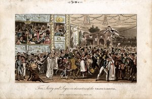 Tom, Jerry y Logic en el Gran Carnaval, 1821 de George Cruikshank