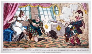 Tórtolas y sopa de tortuga!!, 1822 de George Cruikshank
