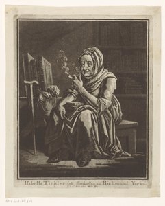 Retrato de la librera de Richmond Isabella Tinkler a los 92 años
Isabella Tinkler, última librera, en Richmond Yorks (título en el objeto)