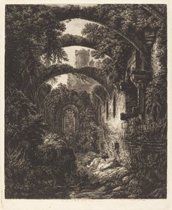 El gran salón en el castillo de Conway de George Cuitt the Younger