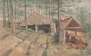 Lavadero de estaño del Sr. W. Praed en Cornualles, Trevethow de George Cumberland