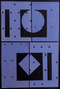 Collage, Blue Mercato, 2004 de George Dannatt