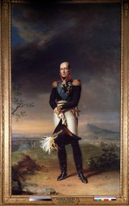 ""Retrato del mariscal Mikhail (Michel) Bogdanovitch Barclay de Tolly (Barclay-de-Tolly) (1761-1818) (Retrato del mariscal de campo Conde Mikhail (Michel) Bogdanovitch (1761-1818) Pintura de George Dawe (1781-1829) 1829 Dimensiones 361x258 cm Museo de l de George Dawe