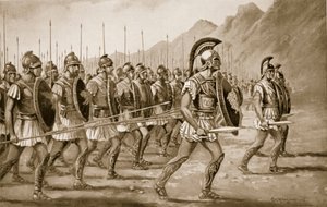 Una falange macedonia, ilustración de 