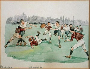 El mes de diciembre: Rugby de George Derville Rowlandson