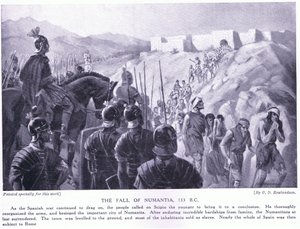 La caída de Numancia 133 a.C. de George Derville Rowlandson