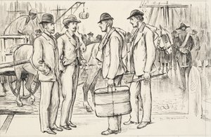 Reunión en un puerto de George du Maurier