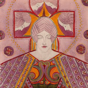 Estudio [para panel decorativo], c.1898-1901 (acuarela) de George Dutch Davidson