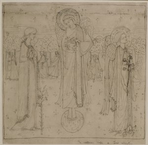 La maravillosa forma del amor en retirada, c.1898-1901 (lápiz) de George Dutch Davidson