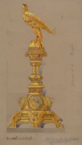Diseños realizados para Jones y Willis, metalúrgicos y fabricantes de muebles para iglesias de Birmingham y Londres.