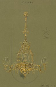 Diseños realizados para Jones y Willis, metalúrgicos y fabricantes de muebles para iglesias de Birmingham y Londres.