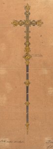 Diseños realizados para Jones y Willis, metalúrgicos y fabricantes de muebles para iglesias de Birmingham y Londres.