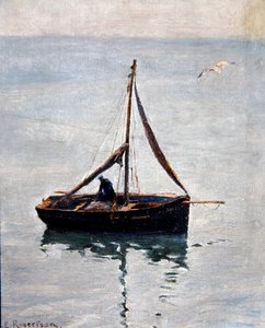 Remendando las Redes, c.1910 de George Edward Robertson