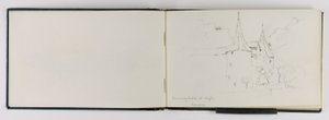 (Cuaderno de bocetos) Rincón del castillo de Aigle de George Elbert Burr