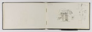 (Cuaderno de bocetos) Antiguo portal cerca de Vevey/Frieburg/Schaffhausen de George Elbert Burr