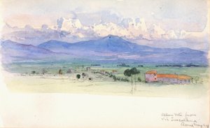 Montes Albanos desde Via Tuscolana, Roma de George Elbert Burr
