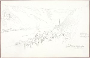 San Goar desde el castillo de Rheinfels de George Elbert Burr