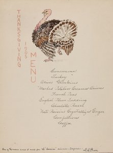 Menú de Acción de Gracias de George Elbert Burr