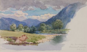 El Conway, cerca de Llanrwst, Gales, 1899 de George Elbert Burr