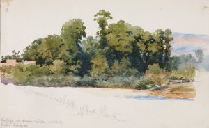 El Wye en el castillo de Wilton (Gales) de George Elbert Burr