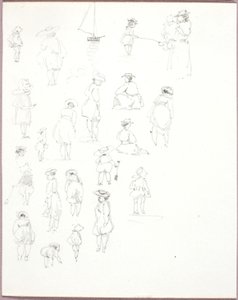 Sin título--Estudios de figuras desde atrás de George Elbert Burr