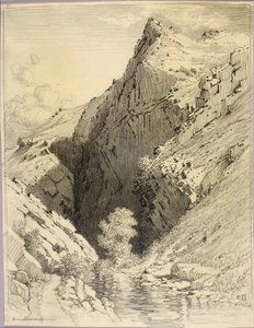 Sin título (dibujo de transferencia para Bear Creek Canyon, Denver, Colorado) de George Elbert Burr