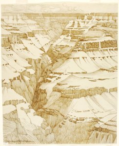 Sin título (dibujo de transferencia para el Gran Cañón [nº 1]) de George Elbert Burr