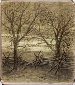 Sin título, dibujo de transferencia para noviembre de George Elbert Burr