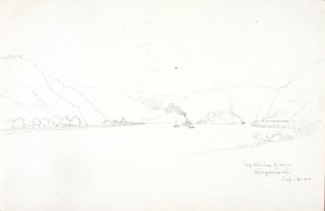 Remontando el Rin desde Hirzenach de George Elbert Burr