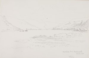 Río arriba desde Bacharach, Rin de George Elbert Burr