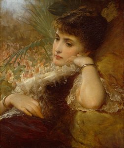 Retrato de una dama de George Elgar Hicks